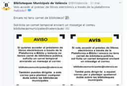 Bibliotecas Municipales durante el Confinamiento